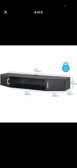 Modern Black Floating TV Stand