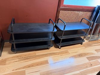 2 Rolling cart shelves