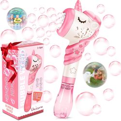 Bubble Machine Wand Gifts for Kids Toddlers Age 1 2 3 4 5 6 7 8 Years Old