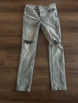 Gray Washed kusbi Ripped Skinny Jeans