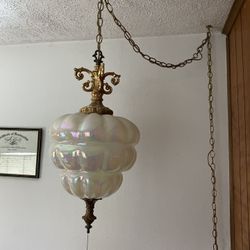 Mid Century Modern Bohemian Swag Lamp