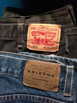 Arizona and Levis mens 38x32 jeans