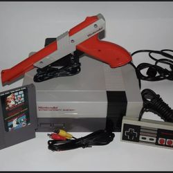 Nintendo NES System Console with Super Mario Bros/ Duck Hunt Zapp Gun