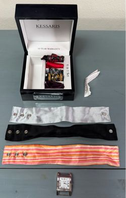 Kessaris Interchangeable Fabric Cuff Watch Set just $7