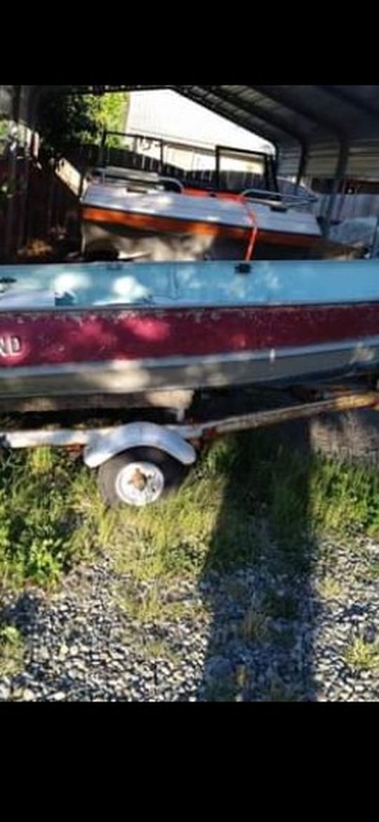 12' Lund Aluminum Boat With Trailer Title For Both 