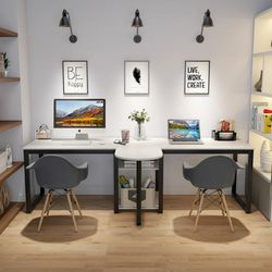 Tribesigns  94.5 Inch Two Person Desk, Extra Long Modern 