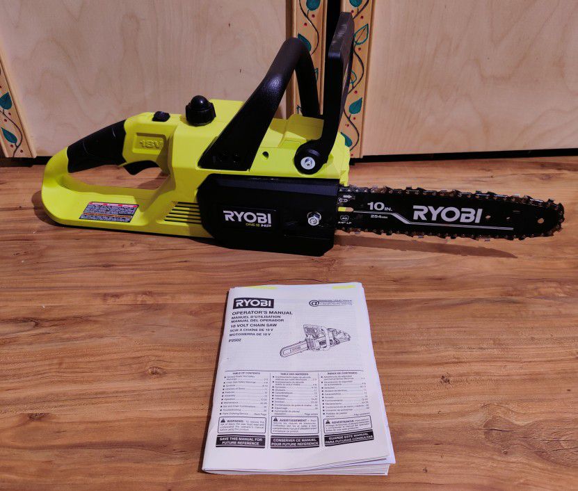 RYOBI ONE+ HP 18V Brushless 10 in. Cordless Battery Chainsaw (Tool Only). New
