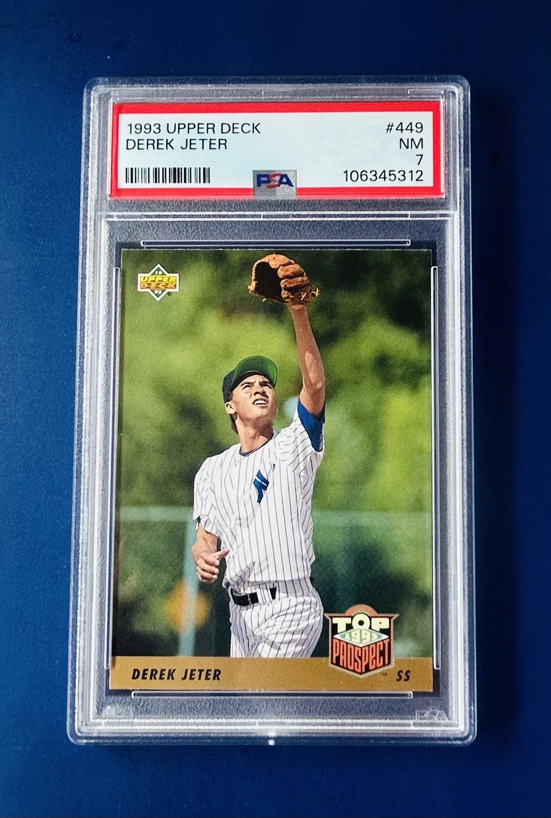 1993 Upper Deck Derek Jeter Rookie Baseball Card Graded PSA 7