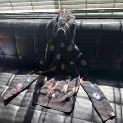 BAPE Space Shark full zip hoodie in black and multi-color