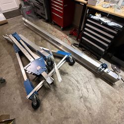 Gorbel 1 Ton Adjustable Height Aluminum Gantry Crane 12’ Span 2,000 lb Portable
