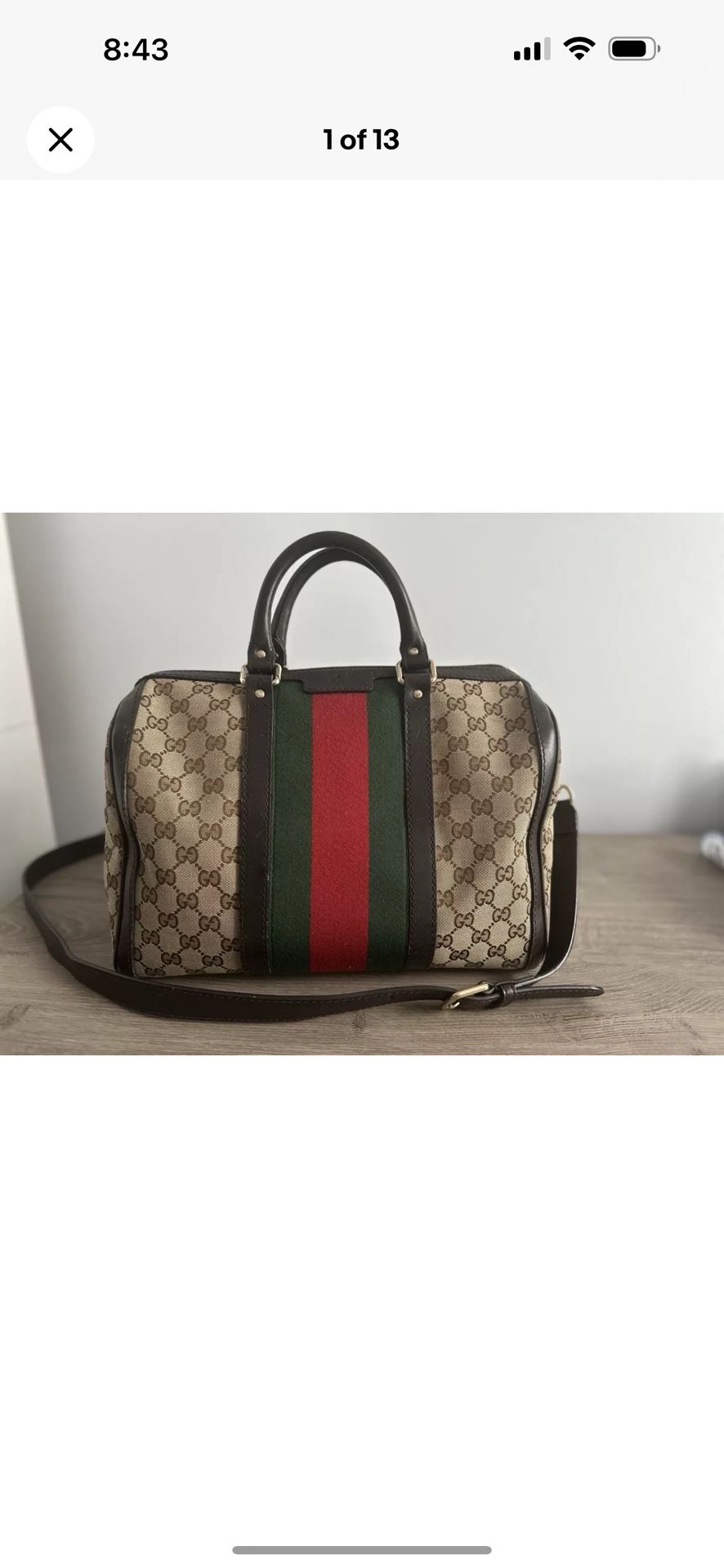 Authentic Gucci Boston Web Bag