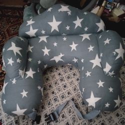 Nursing Pillow. Gray Color.