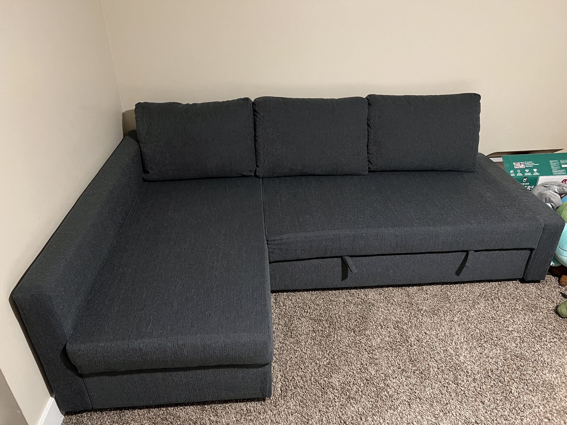 IKEA Holmsund Sleeper Sectional And Tussoy Mattress Topper