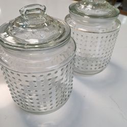 Set Of 6 Glass Cannisters 