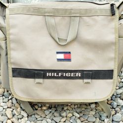 Vintage Canvas Messeger Bag By Tommy Hilfiger(Detachable Shoulder Strap Missing) 