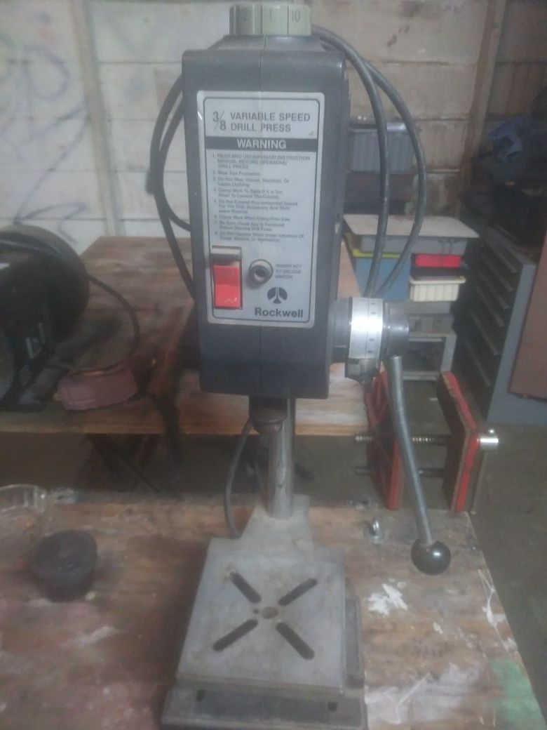 Rockwell 3/8 inch model 10 motorized variable speed drill press