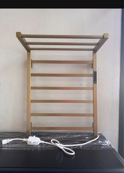 New- Foldable 9-Towel Towel Warmer in Golden Brushed