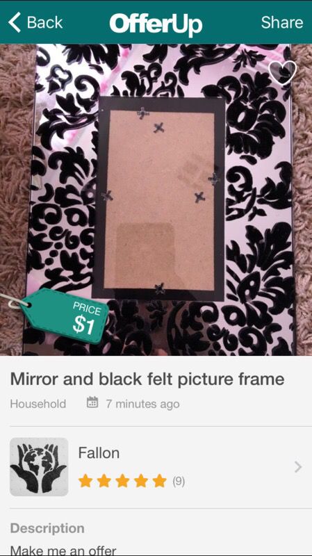 Pink and black room decor $5