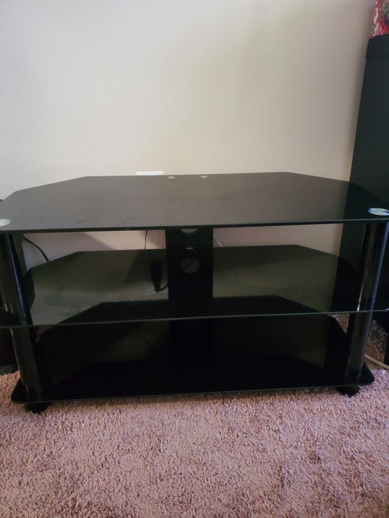 Black TV stand