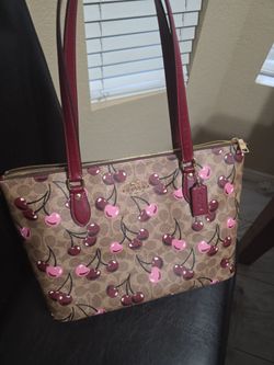 Cherry authentic coach bag