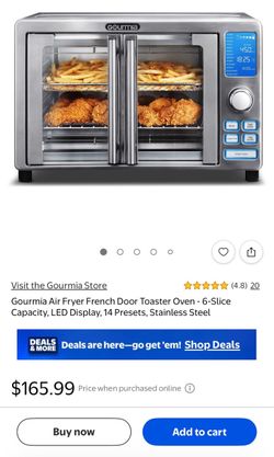 Gourmia French Door Digital Toaster Oven Air Fryer