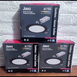 3-Pack Juno Contractor Select WF6 SWW5 6"Selectable CCT Recessed Light in Black