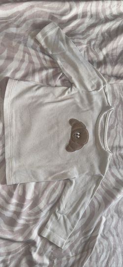 Long sleeve baby shirt with croissant graphic