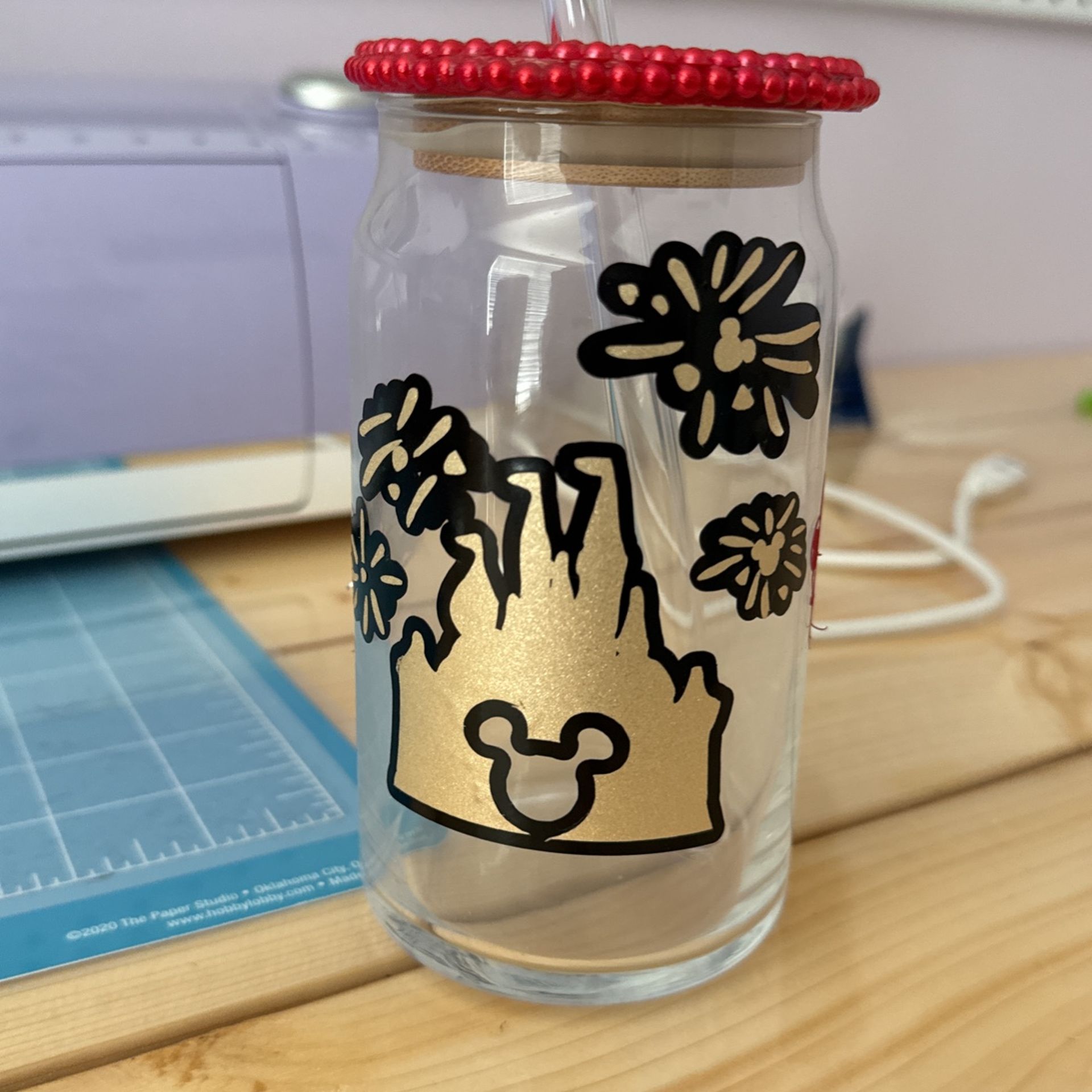 Mickey Mouse glass can Cup