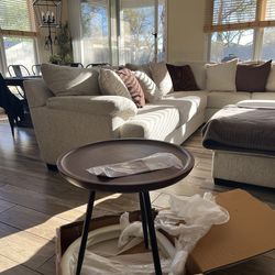 Solid Wood Round End Table Set Of 2