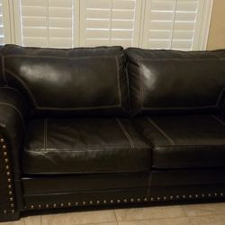 LEATHER SOFA BED 