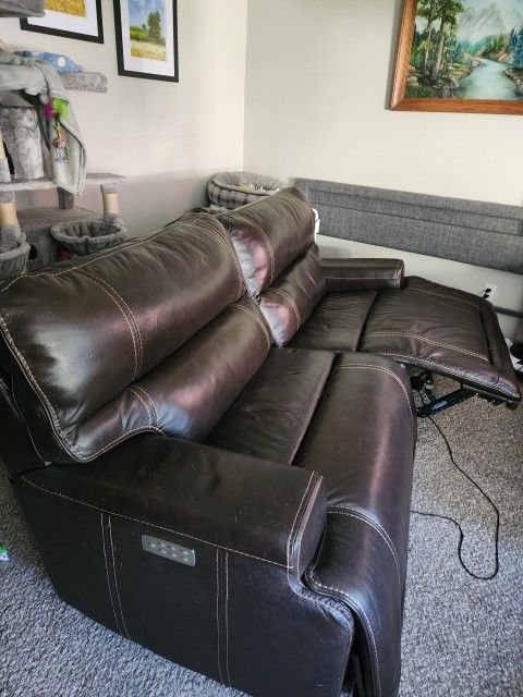 Leather Couch Paid 2700 Make Offer