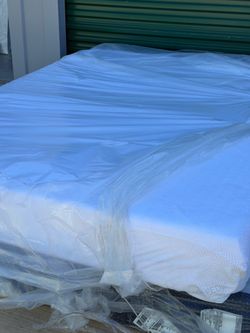 USED QUEEN SIZE TEMPER PEDIC MEMORY FOAM COOL GEL MATTRESS WITH BOX SPRING DELIVERY 🚚 AVAILABLE