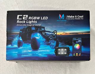 Mictuning C2 Curved RGBW Rock Lights, NIB, 8 Pods w/Wiring Switch Kit