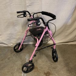 Pink Breast, Cancer Emblem Walker With All Accessories