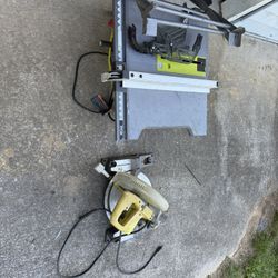 Ryobi Table Saw And Miter Saw