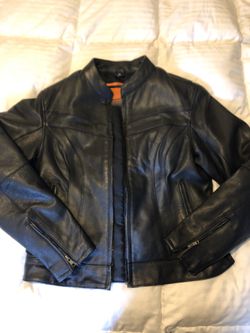 Leather riding jacket