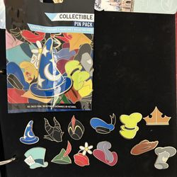 2012 Disney Character Hats Collectible Pin Pack