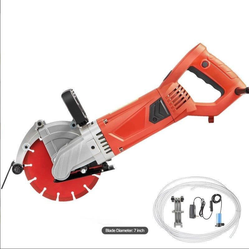 VEVOR Electric Concrete Saw, 7" Blade, Wet/Dry Sawing with Blade and Tools for Granite, e.t.c
