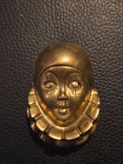 Vintage  Brass  Harlequin Clown Pierrot