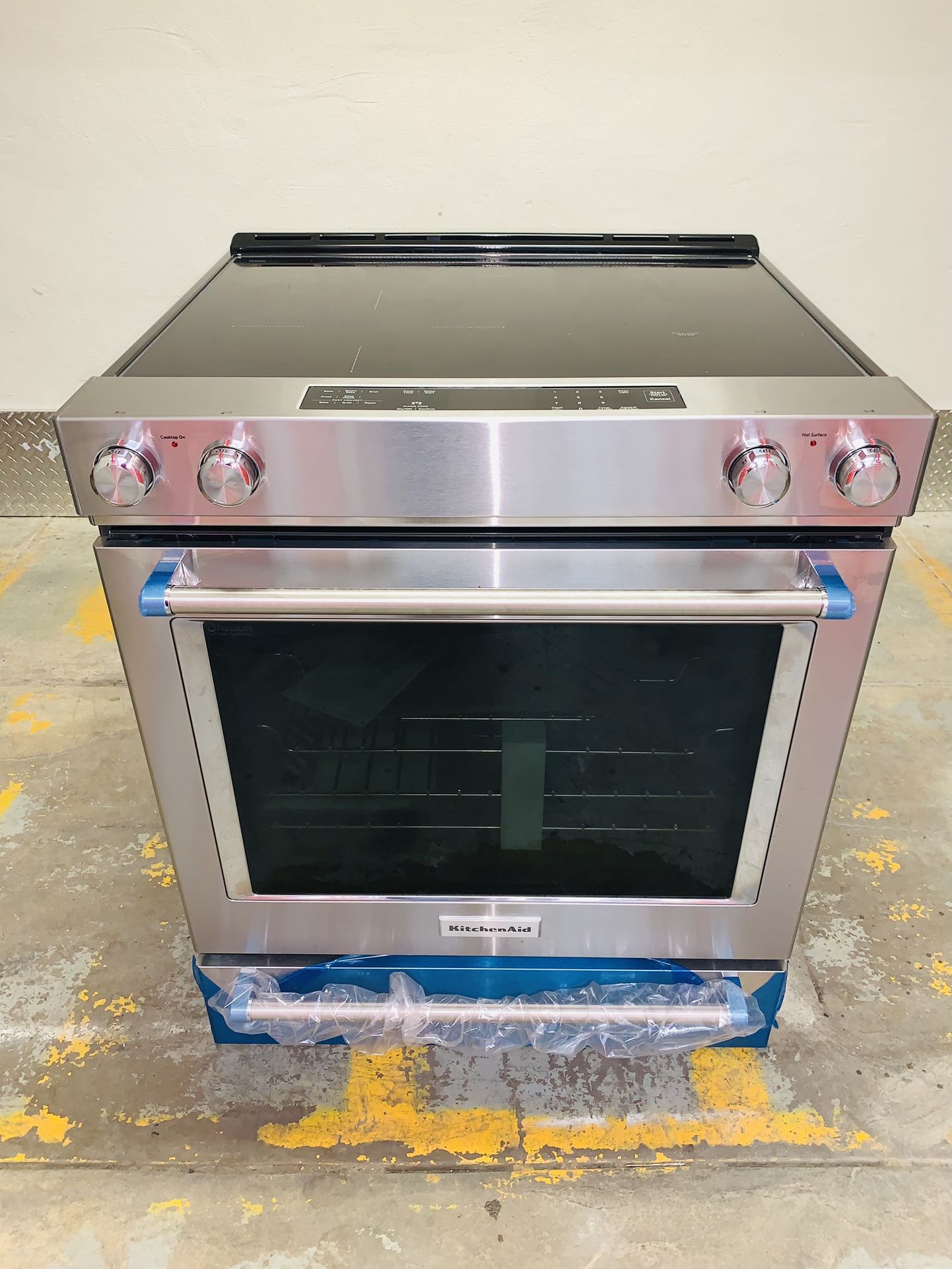 New KitchenAid stainless steel electric stove