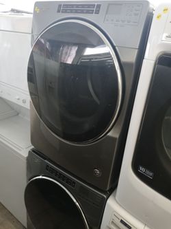 Whirlpool gray stackable front load washer and dryer set - Free delivery