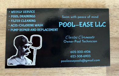 Pool service. Green to blue 🌴