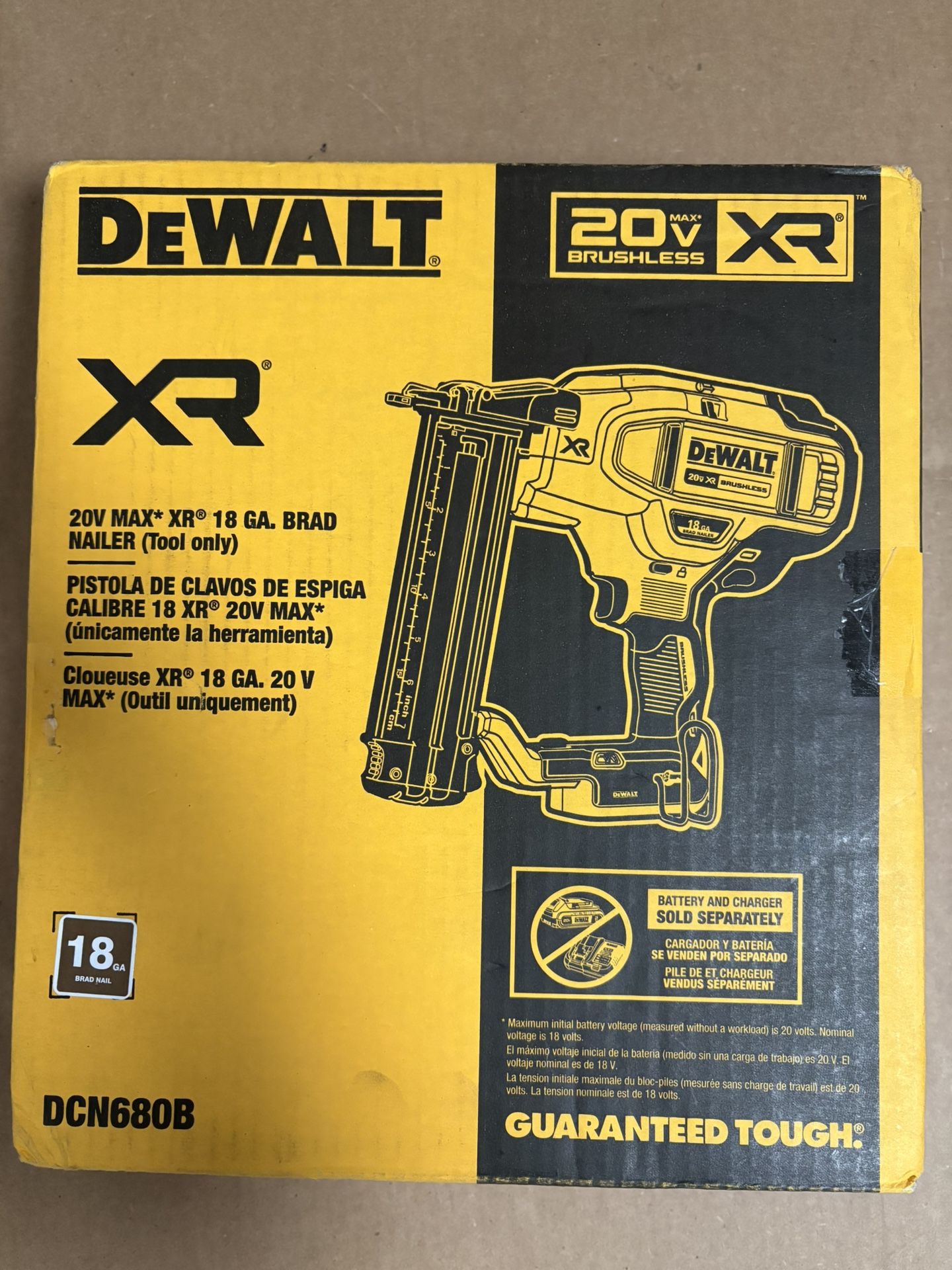 Dewalt 20v Brushless Brad Nailer Tool Only
