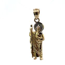Men’s Woman’s 14k Yellow Gold Saint St. Jude  Pendant For Necklace GP3096345