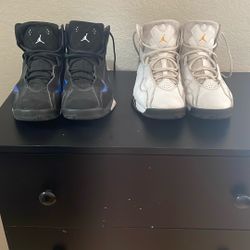 Jordan True Flight Black Game Royal And Jordan True Flight White And Yellow Ochre 