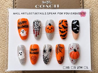 Halloween Press-On 3D Nails Set 🎃