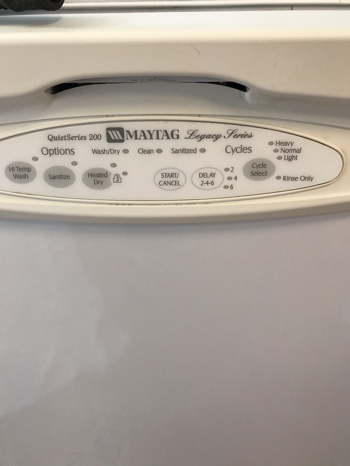 Maytag dishwasher runs great just bought new kitchen appliances