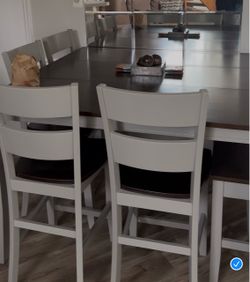 Two-Tone Dining Table and Chair Set