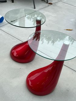 Round Glass End Tables Living Room