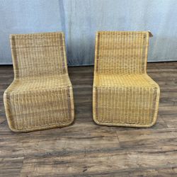 Vintage - Mid Century Ikea Hestra Rattan Lounge Chairs (pair) excellent condition!